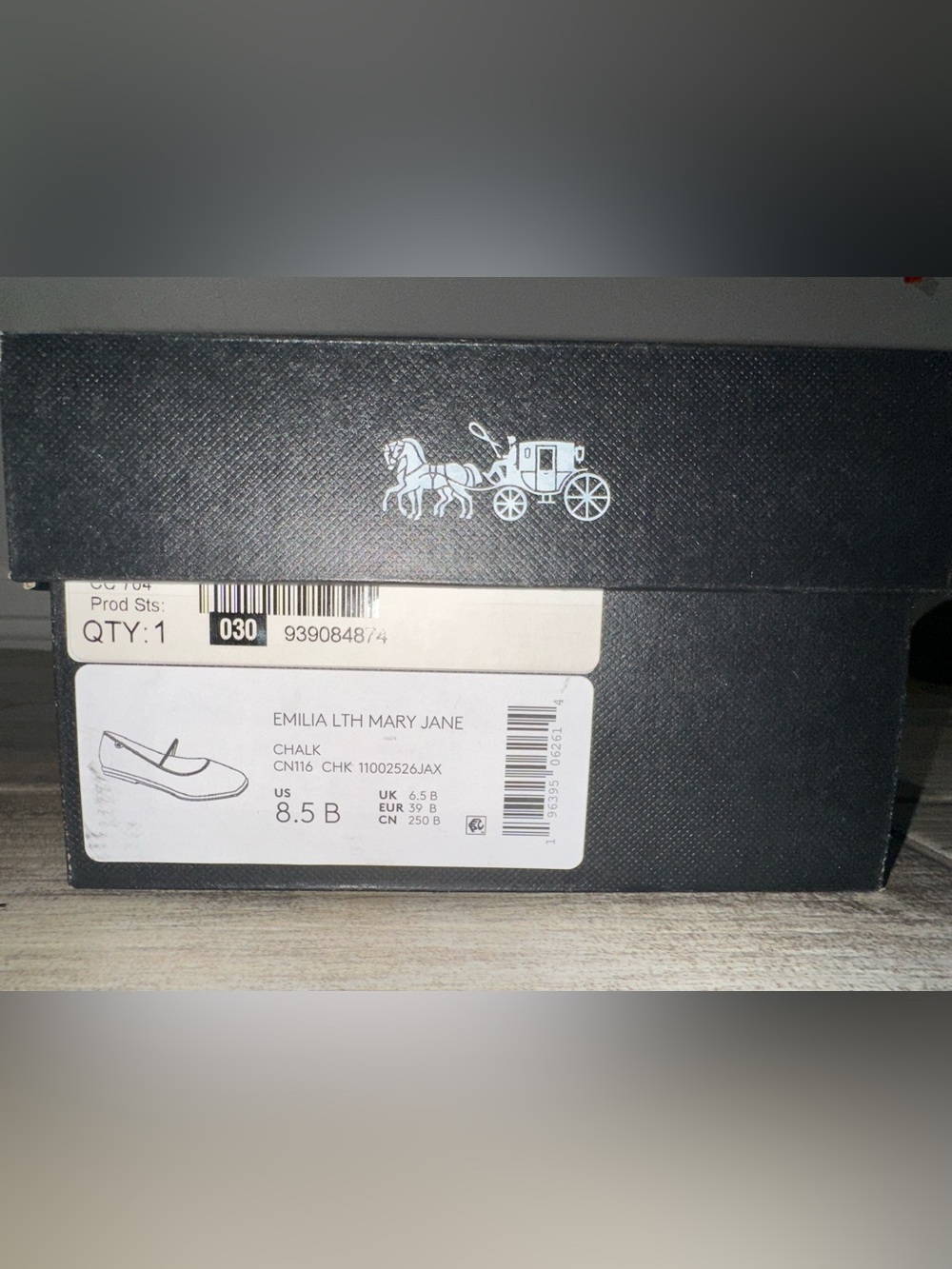 Coach Women's Ivory Leather Emilia Mary Jane Flats 🥿 - Picture 2 of 10